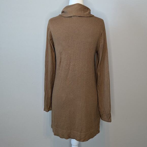 J. Jill Camel Brown Tan Cowl Neck Long Sleeve Tunic Sweater Blouse Size XS - Picture 3 of 7